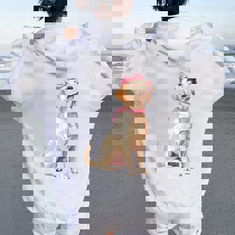 コケットボウ ラブラドールレトリバー 犬 ラボ ママ ピンクリボン 女の子 レディース オーバーサイズ パーカー バックプリント - Kawaiitshirt