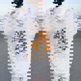 シェットランド・シープドッグ犬用シェルティ I Like Coffee Myheltie レディース オーバーサイズ パーカー バックプリント - Kawaiitshirt