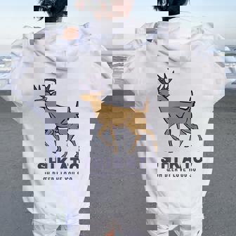 シカトhikato しかと 鹿 イラスト 簡単 鹿好き 鹿の十 鹿十 無視 シカトする 花札 言葉 おもしろ レディース オーバーサイズ パーカー バックプリント - Kawaiitshirt