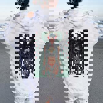 セクシーガールグラフィックtシャツ セクシーな悪魔の女の子のピンナップバックプリント レディース オーバーサイズ パーカー バックプリント - Kawaiitshirt