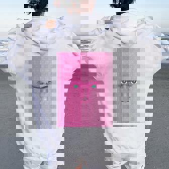 ドリミ4周年記念 壁（花房 柳） レディース オーバーサイズ パーカー バックプリント - Kawaiitshirt