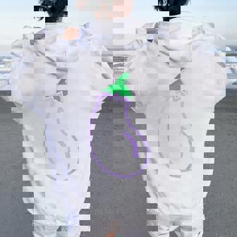 ナス 衣装 野菜 ビーガン 大人 女性 男性 子供 レディース オーバーサイズ パーカー バックプリント - Kawaiitshirt