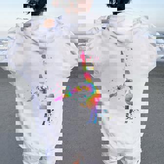 体操 床付き 女の子 キッズ 新体操 レディース オーバーサイズ パーカー バックプリント - Kawaiitshirt