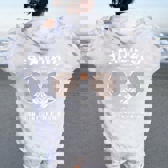 傘寿祝い 卓球好き ピンポン好き 父 男性 女性 80歳 傘寿 お祝い 傘寿モードオン 回転は終わらない レディース オーバーサイズ パーカー バックプリント - Kawaiitshirt