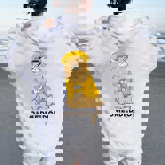 傘寿祝い 猫 ねこ ちゃんちゃんこ 男性 女性 猫好き 傘寿 お祝い 80歳 かわいい おもしろ ベージュ猫 レディース オーバーサイズ パーカー バックプリント - Kawaiitshirt