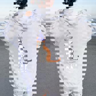 古希祝い 猫好き 男性 女性 古希 お祝い 70歳 かわいい ねこ おしゃれ 猫 紫色 レディース オーバーサイズ パーカー バックプリント - Kawaiitshirt