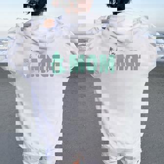 恐竜 かわいい 恐竜好き 家族 お揃い 親子ペア 親子コーデ 家族写真 お母さん 母 はは ママ I'm Mom レディース オーバーサイズ パーカー バックプリント - Kawaiitshirt