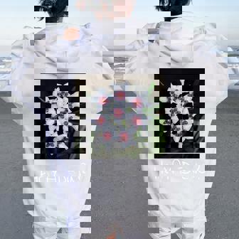 面白いhoya Flowers 多肉植物 ガーデニング 植物 レディース オーバーサイズ パーカー バックプリント - Kawaiitshirt