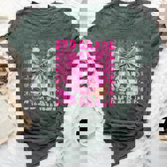 3Rd Grade Girls Coquette Bow Back To School Third Grade Bella Canvas T-shirt | Mazezy