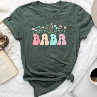 Baba Flowers Baba Grandma Baba Grandmother Bella Canvas T-shirt - Thegiftio UK