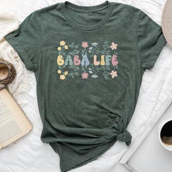 Baba Flowers Baba Grandmother Baba Grandma Bella Canvas T-shirt - Thegiftio UK