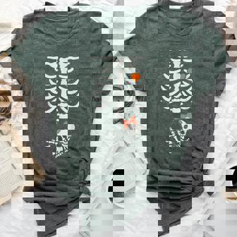 Baby Shower Skeleton Halloween Pregnancy Annoucement Girls Bella Canvas T-shirt | Mazezy