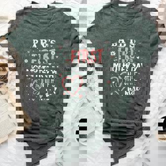 Baby's First Mother's Day On The Inside Pregnant Mom Mommy Bella Canvas T-shirt | Mazezy