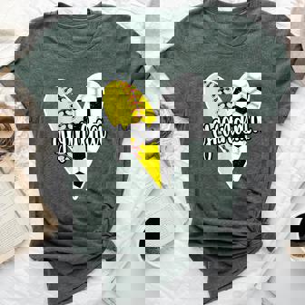 Baller Grandma Proud Softball Soccer Player Grandma Bella Canvas T-shirt | Mazezy