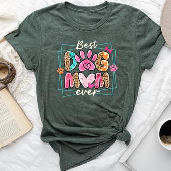 Best Dog Mom Ever Mother's Day Dog Mommy Girl Women Bella Canvas T-shirt - Thegiftio UK