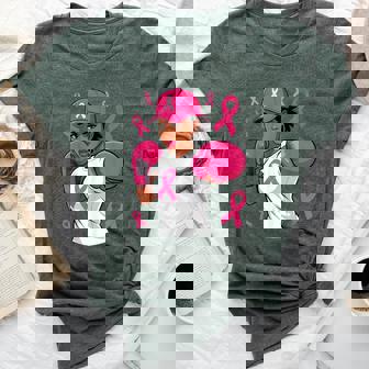 Black African American Fight Breast Cancer Pink Ribbon Bella Canvas T-shirt | Mazezy