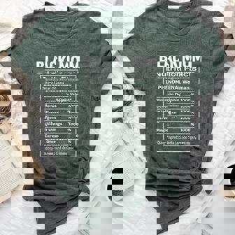Black Mom Nutrition Facts History Month Proud Mama's Day Bella Canvas T-shirt - Thegiftio