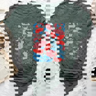 Boho Floral Stars Stripes And Equal Rights 4Th Of July Bella Canvas T-shirt | Mazezy