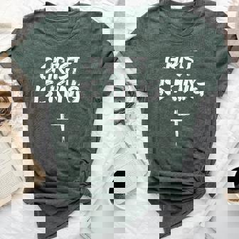 Christ Is King Jesus Catholic Christian Christianity Bella Canvas T-shirt | Mazezy