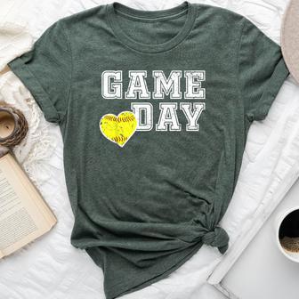 Cute Softball Mom Game Day Bella Canvas T-shirt - Thegiftio UK