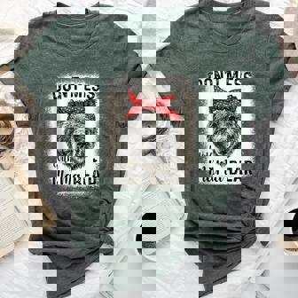 Don't Mess With Mama Bear Mom Bleached Bella Canvas T-shirt - Thegiftio