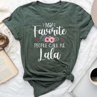My Favorite People Call Me Lala Floral Mother's Day Bella Canvas T-shirt - Thegiftio UK