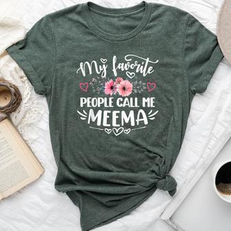 My Favorite People Call Me Meema Mother's Day Bella Canvas T-shirt - Thegiftio UK