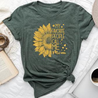 My Favorite People Call Me Mom Sunflower Bella Canvas T-shirt - Thegiftio UK