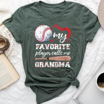 My Favorite Player Calls Me Grandma Baseball Women Bella Canvas T-shirt - Thegiftio UK