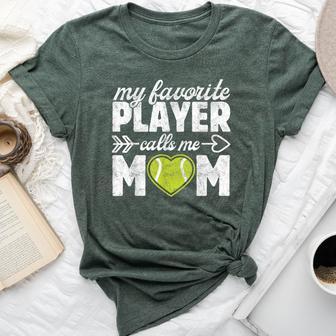 My Favorite Player Calls Me Mom Tennis Mommy Mama Bella Canvas T-shirt - Thegiftio UK