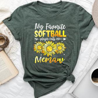 My Favorite Softball Player Calls Me Memaw Mother's Day Bella Canvas T-shirt - Thegiftio UK
