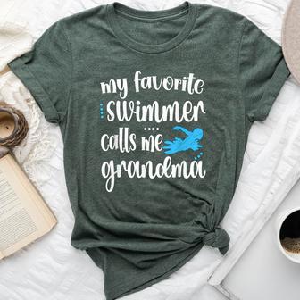 My Favorite Swimmer Calls Me Swim Grandma Bella Canvas T-shirt - Thegiftio UK
