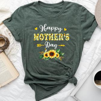 Floral Happy Mother's Day Sunflower For Mom Grandma Bella Canvas T-shirt - Thegiftio UK