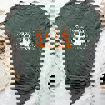 Doberman Dog Ghost Fall Autumn Leaves Thanksgiving Bella Canvas T-shirt | Mazezy