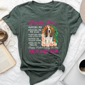Happy Mother's Day Best Dog Mom Cute Basset Hound Dog Bella Canvas T-shirt - Thegiftio UK