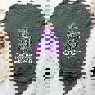 Queef Queen Cat Inappropriate Dirty Adult Humor Jokes Bella Canvas T-shirt | Mazezy