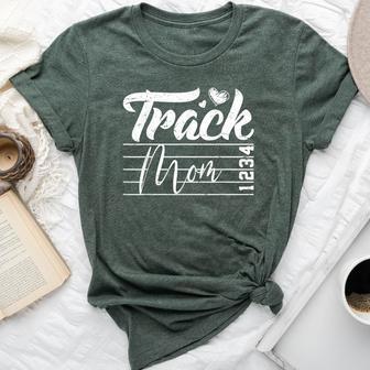 Track & Field Mom Mama Running Lover Women Bella Canvas T-shirt - Thegiftio UK