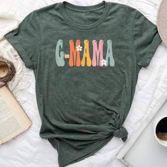 G-Mama Retro Groovy Print Mom Cute Grandma Bella Canvas T-shirt - Thegiftio UK