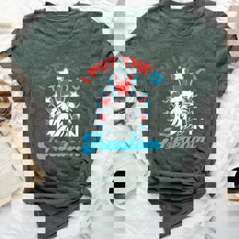 Groovy I Put The D In Freedom 4Th Of July Matching Couples Bella Canvas T-shirt | Mazezy