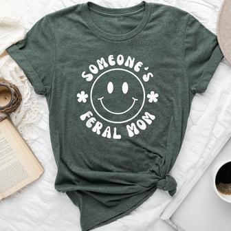Groovy Someone's Feral Mom Mother Mommy Cute Mama Bella Canvas T-shirt - Thegiftio UK