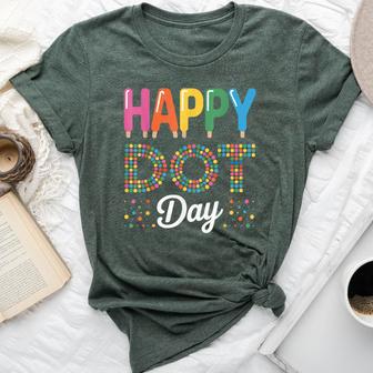 Happy Dot Day 2025 Teacher Student Colorful Polka Dot Day Bella Canvas T-shirt | Mazezy