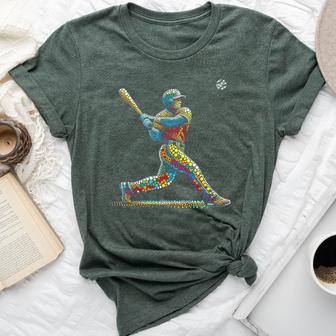 Happy Dot Day Baseball Player Polka Dot Women Bella Canvas T-shirt | Mazezy