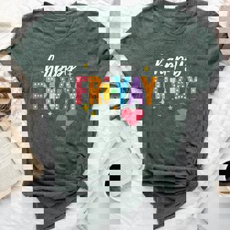 Happy Fri Yay Friday Lovers Teacher Fri Yay Weekend Bella Canvas T-shirt | Mazezy