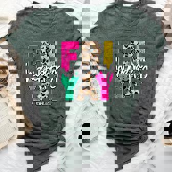 Happy Friyay Teacher Cute Teacher Fashion Fri-Yay Bella Canvas T-shirt | Mazezy