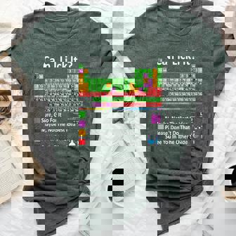 Can I Lick It Periodic Table Chart Science Teacher Cool Meme Bella Canvas T-shirt | Mazezy