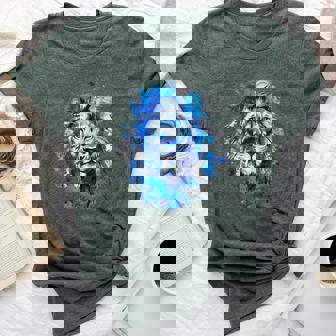 Lions Blue Animal School Sport Fan Lion Bella Canvas T-shirt | Mazezy