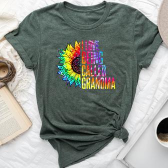 I Love Being Called Grandma Sunflower Tie Dye Mother's Day Bella Canvas T-shirt - Thegiftio UK