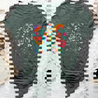 Maestra Flowers Spanish Teacher Cinco De Mayo Bella Canvas T-shirt | Mazezy