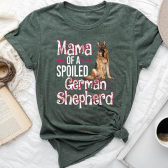 Mama Of A Spoiled German Shepherd Mother's Day Floral Dog Bella Canvas T-shirt - Thegiftio