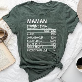 Maman Nutrition Facts French Mom Bella Canvas T-shirt - Thegiftio UK